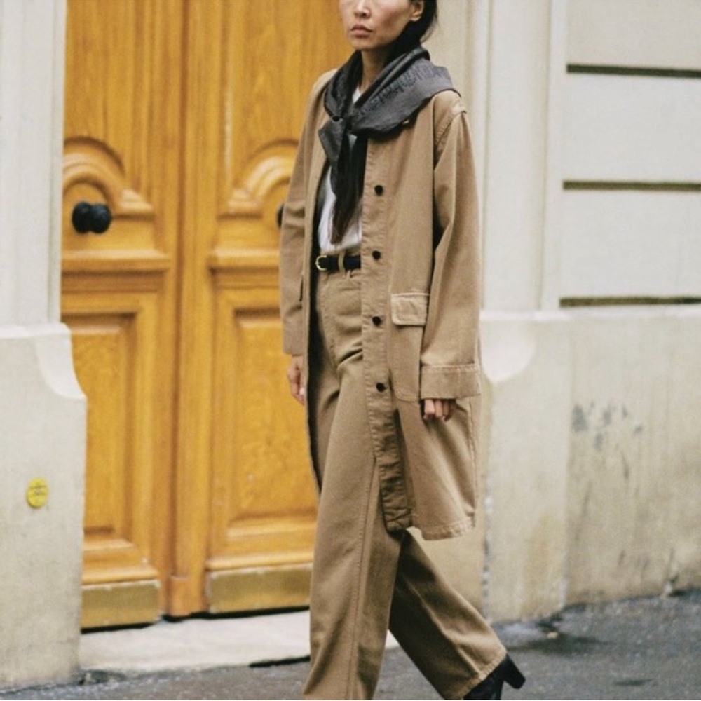 OZMA The Chore Coat in Khaki - Picture 2 of 11